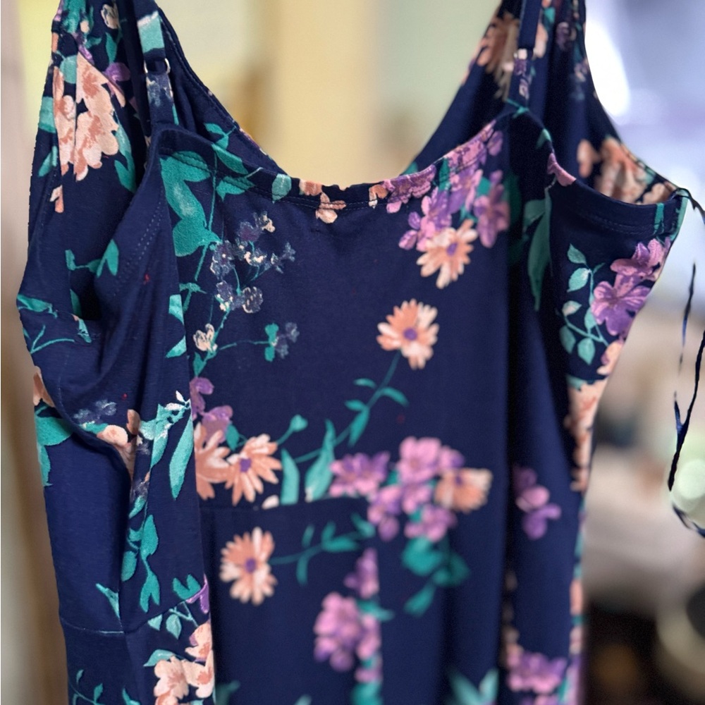 Nine Britton Floral Maxi Dress - Navy and Pink